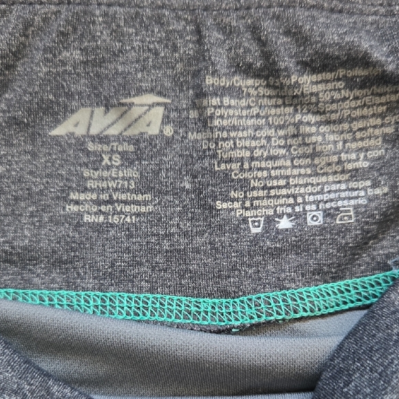 Avia Teal Athletic Shorts with Charcoal Waistband - Picture 2 of 4